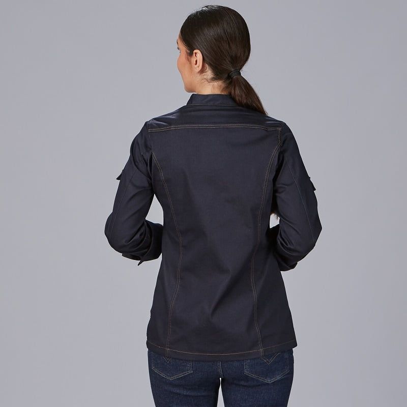 Veste de cuisine en jean denim femme Valera Gary's
