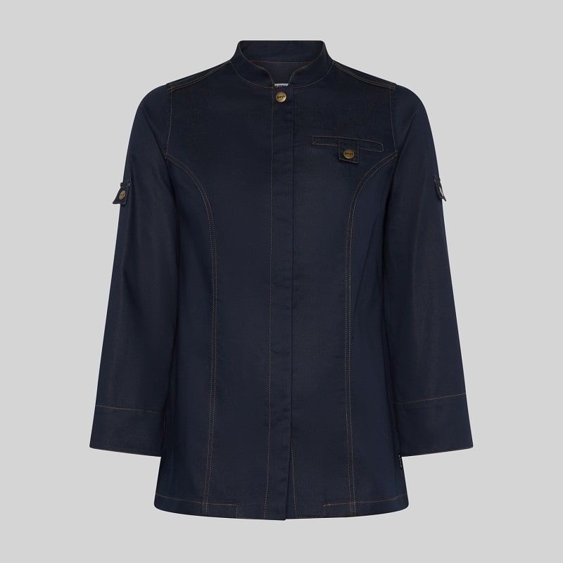 Veste de cuisine en jean denim femme Valera Gary's