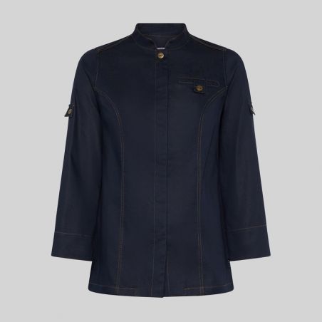 Veste de cuisine en jean denim femme Valera Gary's