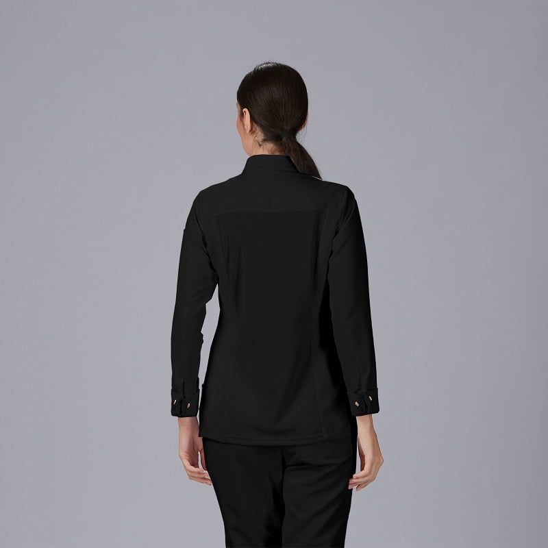 Veste cuisine style chemise éco responsable femme Moral Gary's