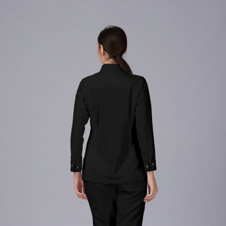Veste cuisine style chemise éco responsable femme Moral Gary's