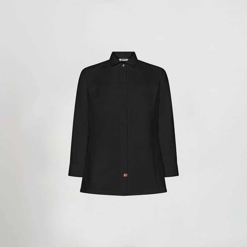 Veste cuisine style chemise éco responsable femme Moral Gary's