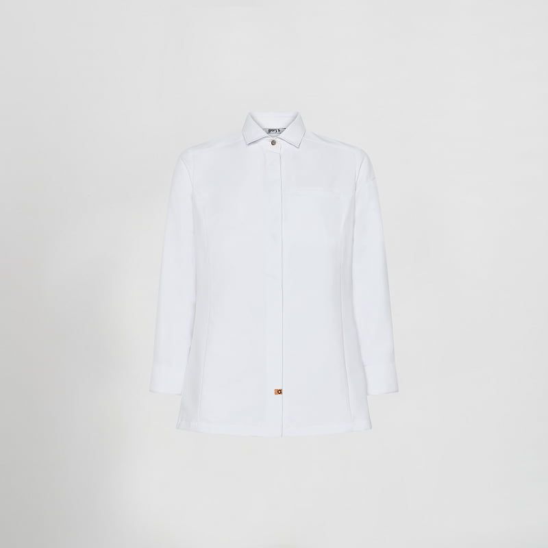 Veste cuisine style chemise éco responsable femme Moral Gary's