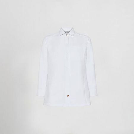 Veste cuisine style chemise éco responsable femme Moral Gary's