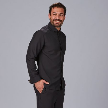Veste cuisine style chemise éco responsable Tommaso Gary's