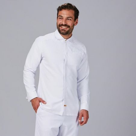 Veste cuisine style chemise éco responsable Tommaso Gary's
