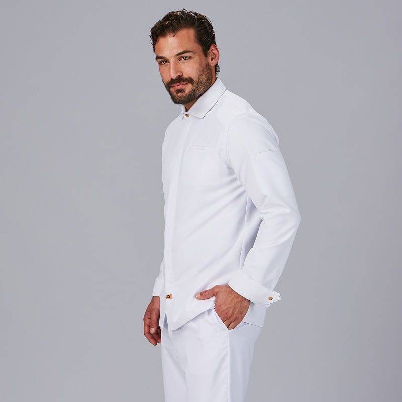 Veste cuisine style chemise éco responsable Tommaso Gary's