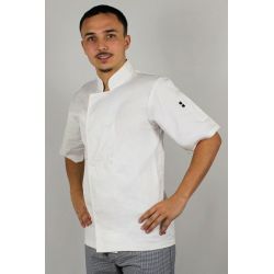 Veste de Cuisine Homme Aubergine Blanc LMA