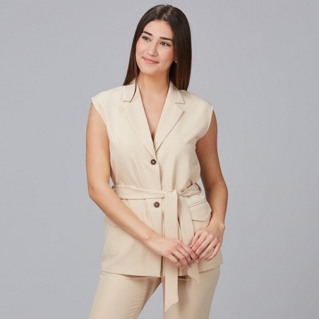 Gilet sans manches à revers femme Arabis Gary's