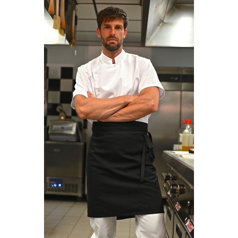 Tablier court blanc SNV coton chef