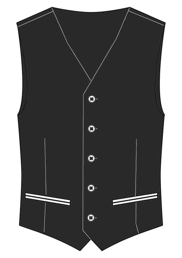 Gilet De Restauration Isacco - Noir, Unisexe, 100% Polyester - Style Professionnel